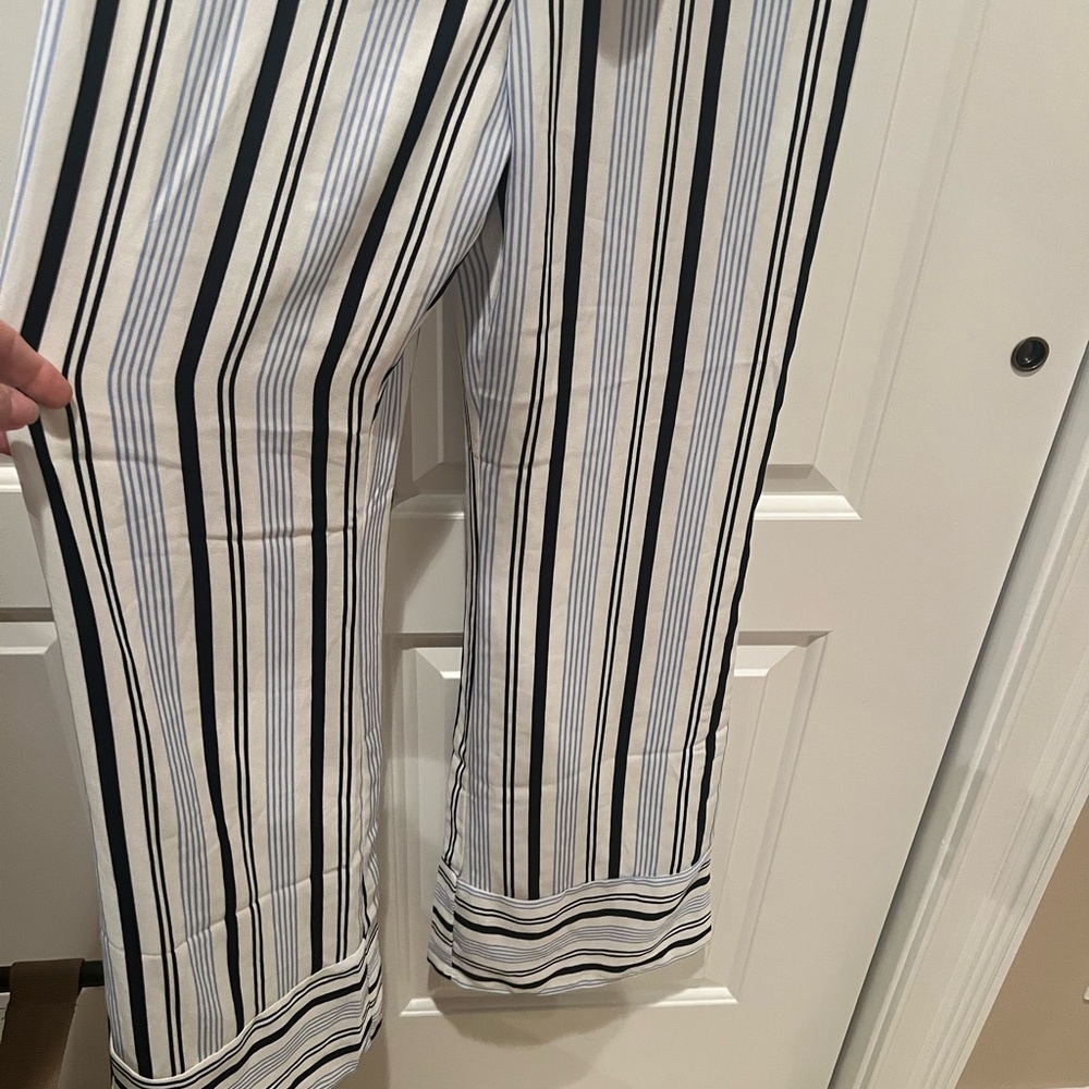 Adelyn Rae Nordstrom V Neck Striped Wide Leg Jumpsuit Woman XS Lined - Picture 4 of 11
